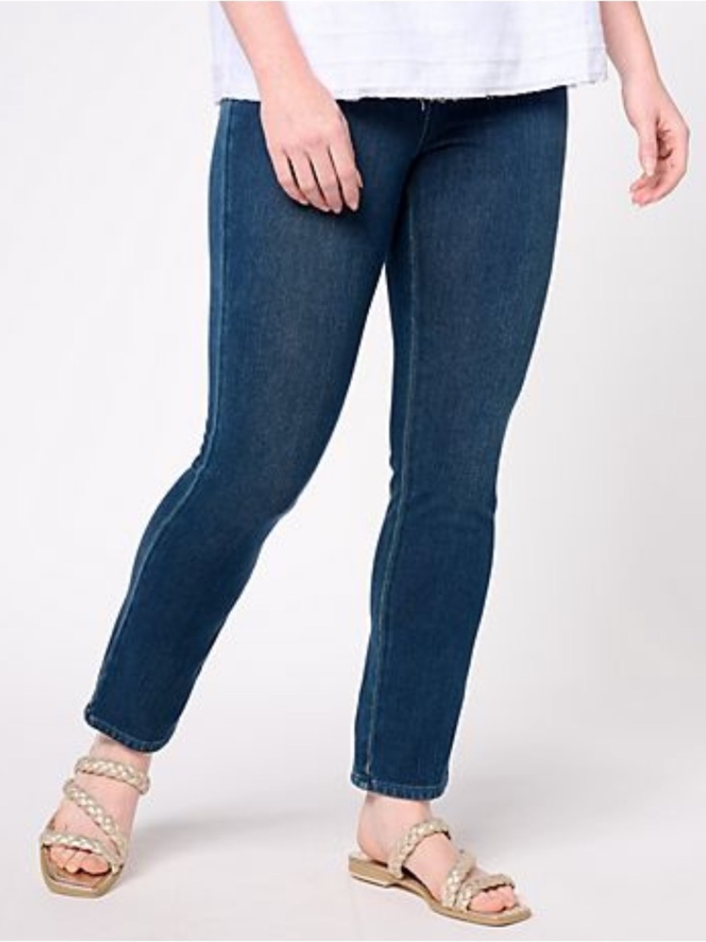 Belle Kim Gravel Tall Flexibelle Straight Leg Ankle Jean Size 18T NWT
